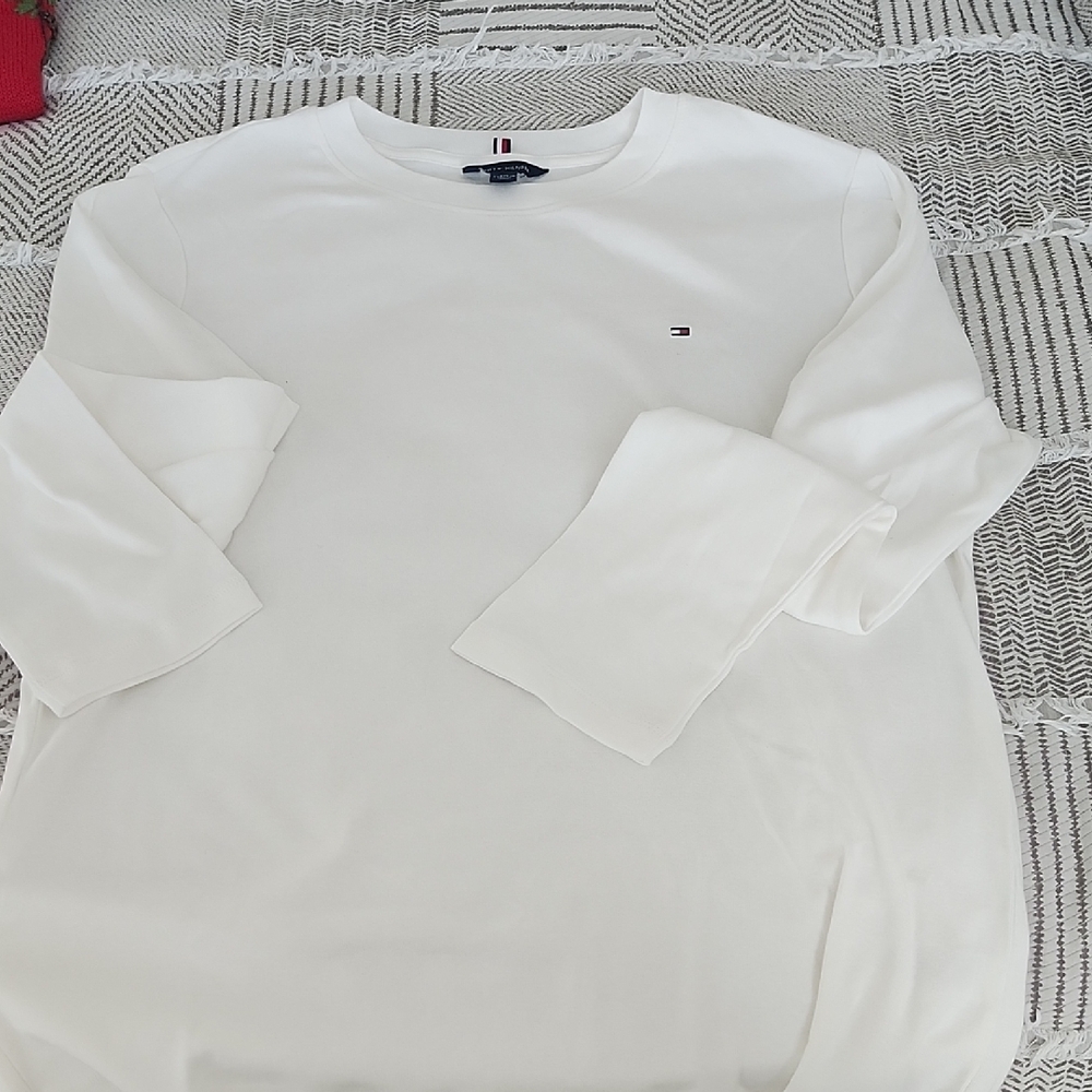 Tommy Hilfiger Cream Long Sleeve Top